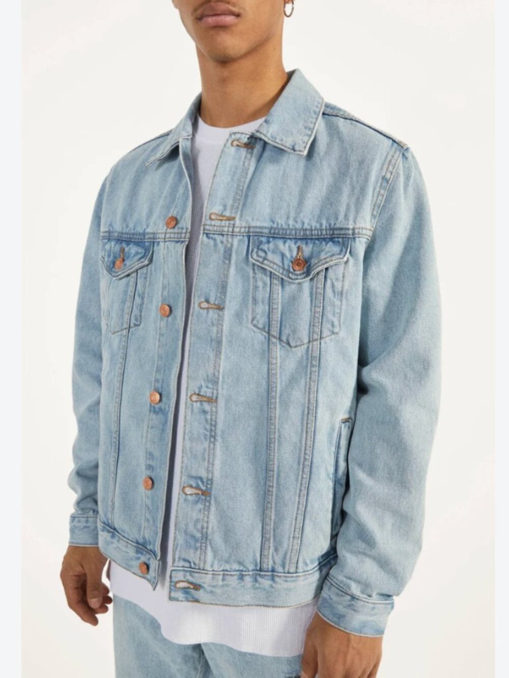 Bershka Denim Light Blue Jean Jacket